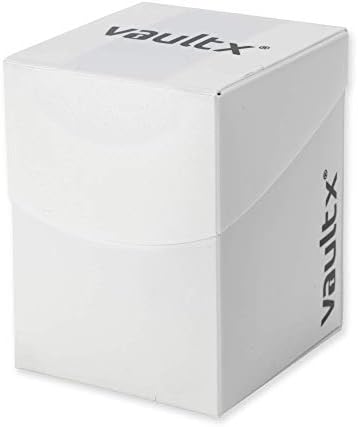 Kasa X Güverte Kutusu ve 150 Siyah Kart Kılıfı-120-130 Kollu Kartlar için Büyük Boy-TCG için PVC İçermeyen Kart Tutucu (Beyaz)