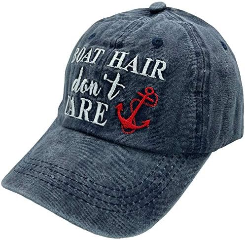 Kadın beyzbol şapkası tekne saç umurumda değil Vintage sıkıntılı işlemeli baba şapka