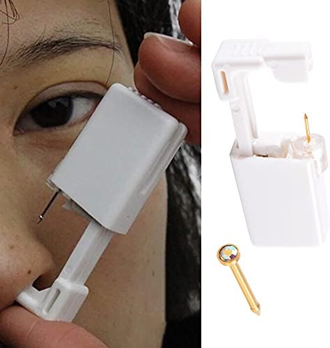 Burun Piercing Seti,burun piercing seti Tek Kullanımlık Güvenli Burun Çıtçıt Piercing Aracı Kiti renkli göbek takısı Kulak