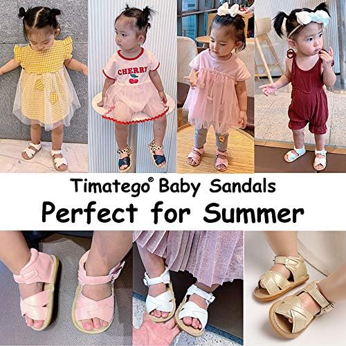 Tımatego Bebek Bebek Kız Yaz Sandalet Kaymaz Yumuşak Taban ıle Çiçek Toddler Ilk Yürüyüşe Beşik Elbise Ayakkabı