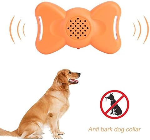 Unibell Anti Bark Köpek Eğitim Aracı Yaka Titreşim Ayarlanabilir Ses Durdurma Barking Makinesi (Turuncu)