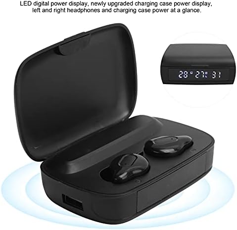 Bluetooth Kulaklık,Mini Bluetooth 5.1 Spor Kablosuz Kulaklık LED Güç Göstergeli TWS Stereo Kulaklıklar, Şarj Kılıflı TWS Kulaklık