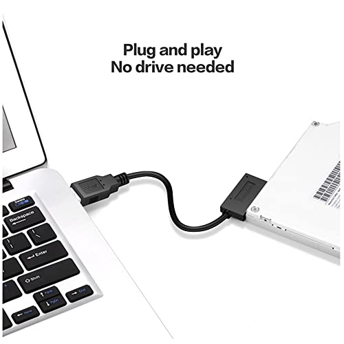 1 adet 35 cm USB Adaptörü PC 6 P+7 P CD DVD ROM SATA USB 2.0 Dönüştürücü İnce Sata 13 Pin Adaptör Sürücü Kablosu PC Laptop