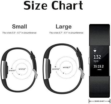 Fitbit Şarj 2 ile Uyumlu 3 Paket Bant, Fitbit Şarj 2 için Klasik ve Özel Baskı Yedek Bantlar, Kadın Erkek