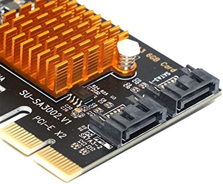 Padarsey SATA Kart 2-Port, PCIe SATA Denetleyici Genişletme Kartı, SA3002 Adaptör Kartı,Yükseltici Kart 6 Gb / s SATA 3.0 PCI