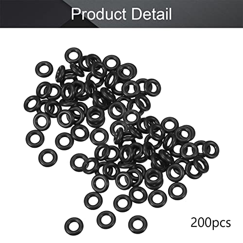 Othmro Nitril Kauçuk O-Ringler 12mm OD 6mm ID 3mm Genişlik, Metrik Sızdırmazlık Contası, 200'lü Paket