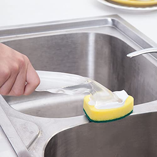 YoBuyBuy Bulaşık Yıkama Temizleme Aracı sabunluk Fırça Kafası Kullanımlık Kolu Temizleme Kase Sünger Fırça Kafası için Mutfak