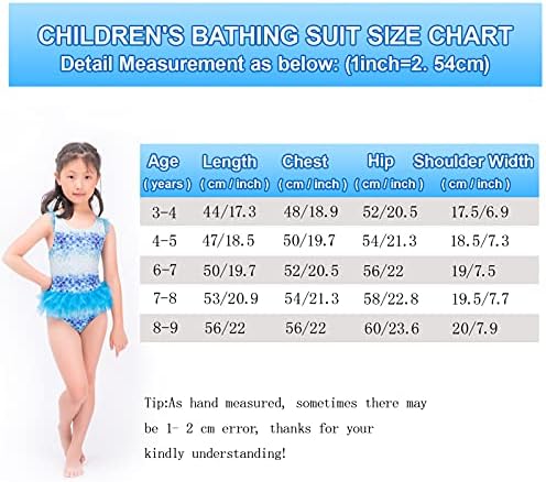 Çocuk Giyim Tek Parça Mayo, Tutu Mermaid Elbise, Plaj Elbise, Mayo, Yüzme Elbise için Bebek Kız 3-9Years