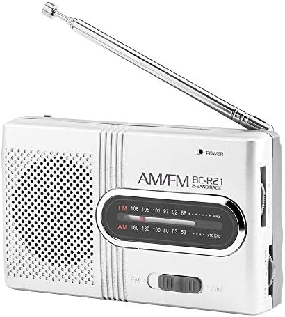 Taşınabilir Cep Radyolar, AM / FM Radyo Kulaklık Jakı ile Pil Kumandalı Geri Çekilebilir Anten Radyo Yürüyüş Kamp için Yaşlılar