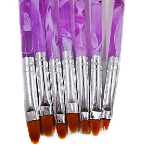 7 adet UV Jel Tırnak Uzatma Fırçalar Seti Araçları Akrilik Nail İpuçları Builder Boyama Çizim Fırça Kalem Manikür Tırnak Tasarımları