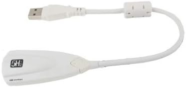 DUDETAO Çelik Serisi 5H V2 USB 7.1 Kanal Ses Adaptörü Harici Ses Kartı (Beyaz) (Siyah renk)