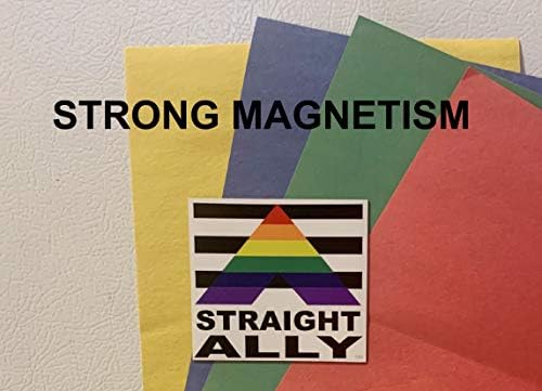 Dişli Tatz-Düz Müttefik-LGBTQ Pride ARABA Mıknatısı-3,25 X 3,25 inç - Profesyonel Olarak ABD'de Üretilmiştir-Manyetik Çıkartma
