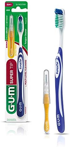 SAKIZ Süper Uçlu Diş Fırçası, Tam Kafa ve Bonus Proxabrush Go-Betweens ile Yumuşak Kıllar (6'lı Paket)
