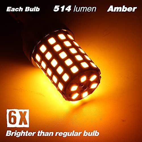 7443/7444 LED parlak Amber ışıklar DRL / dönüş sinyali LED ışık 2 ampuller için