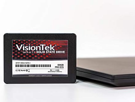 VisionTek 500 GB PRO ECS 7mm 2.5 İnç SATA III Dahili Katı Hal ile 3C TLC NAND Teknolojisi Sürücü için Masaüstü Bilgisayarlar,
