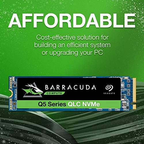 Seagate Barracuda Q5 2 TB Dahili SSD-M. 2 NVMe PCIe Gen3 ×4, Masaüstü veya Dizüstü Bilgisayar için 3D QLC, 1 Yıllık Kurtarma