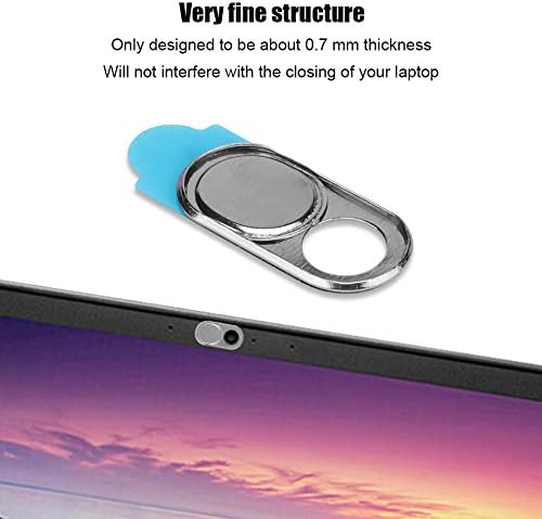 Adsire Lens, Tabletler için Akıllı Telefon için Dayanıklı Metal Web Kamerası Kapağı Etiketi (Gümüş)