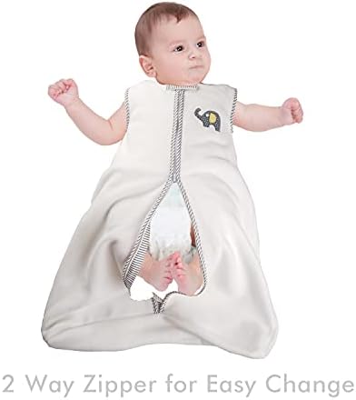 Kolsuz Uyku Çuval Bebek Polar Giyilebilir Battaniye Unisex Gri Bebek Uyku Tulumu 3-9 Ay Bebek Bir Çanta Toddler Uyku Tulumu