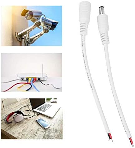 bizofft 5. 5x2. 1mm Güç jakı, 5.5x2. 1mm Erkek dişi konnektör Istikrarlı Pratik Sağlam LED şerit ışık için CCTV kamera için
