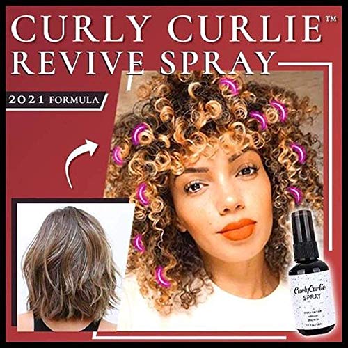 Curlycurlie Revive Sprey, Hafif Bırak-Sprey Serbestçe Stil Saç Yumuşak Yönetilebilir Kalır, Doğal Dalga Artırır, Anında Etkisi