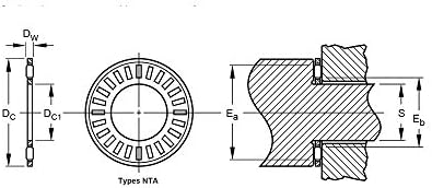 BAİJİAXİUSHANG NTA613 + TRA İnç İtme iğneli rulman NTA Serisi 2 TRA613 Yıkayıcılar ile 5 Adet TC613 NTA 613 Rulmanlar 9.53x20.