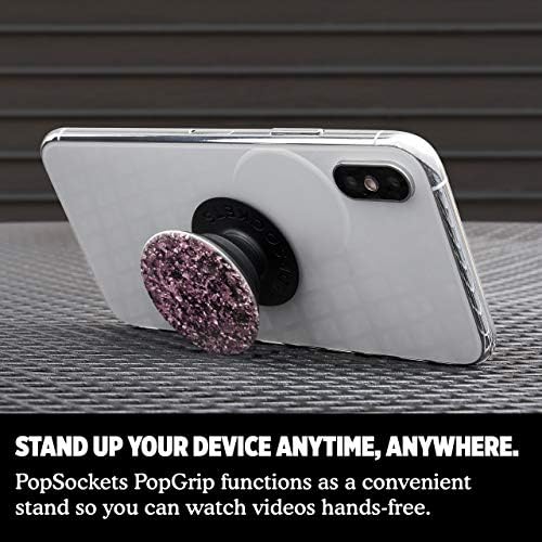 PopSockets PopGrip: Telefon Tutacağı ve Telefon Standı, Katlanabilir, Değiştirilebilir Üst, Konfeti Leylak