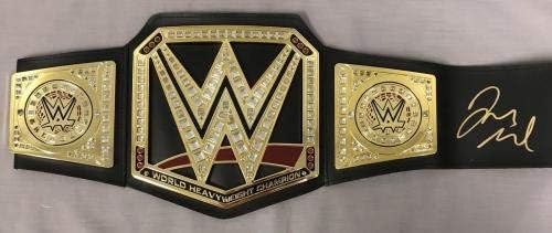 Jinder Mahal İMZALI WWE Dünya Şampiyonası Güreş Oyuncak Kemeri w / JSA COA İmzalı Güreş Çeşitli Eşyalar