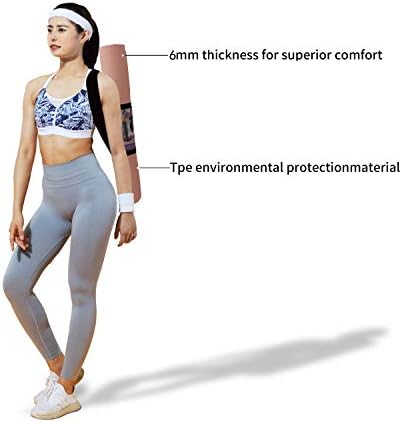 OGOGO Yoga Mat Çift Taraflı Kaymaz, Çevre Dostu Egzersiz Yoga Mat Erkekler ve Kadınlar için, kalın Yüksek Yoğunluklu Pro Mat