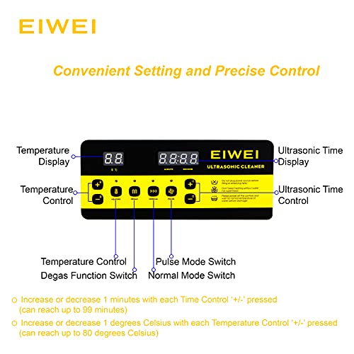 EIWEI 3L ultrasonik Temizleyici 28/40 kHz çift Frekanslı Profesyonel Dijital paslanmaz çelik temizleme makinesi için ısıtıcı