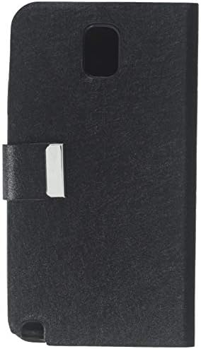 Reiko Kablosuz Samsung Galaxy Note 3 Manyetik Kapatma Takma Cüzdan Kılıfı-Perakende Ambalaj-Mor