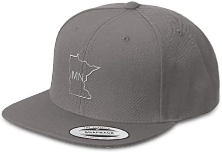 Erkekler ve Kadınlar için özel Snapback Şapkalar Minnesota Eyalet Haritası Mn Nakış Akrilik